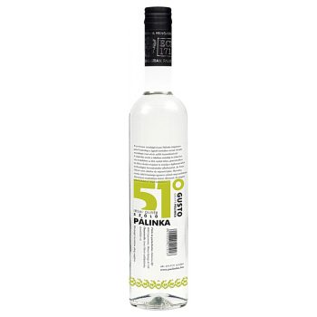 Gusto Irsai Olivér Szőlő Pálinka 51% 0,5l DRS